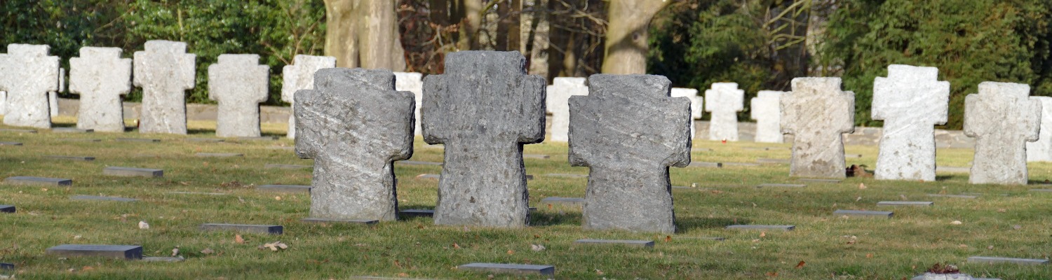 Julius Erasmus. Memorial crosses at the German military cemetery Vossenack.